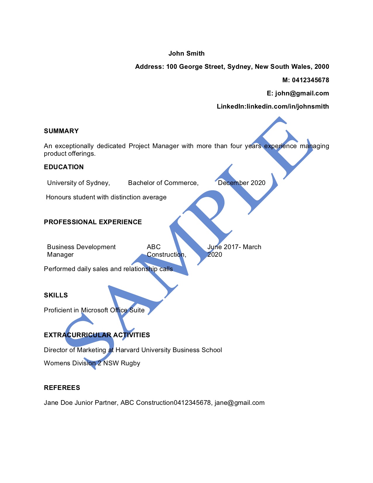 Resume (Graduate)